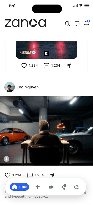 Main Feed App Screen